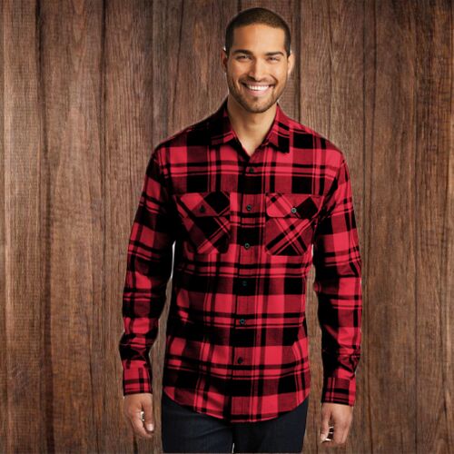 W668 Adult Plaid Flannel Shirt Thumbnail